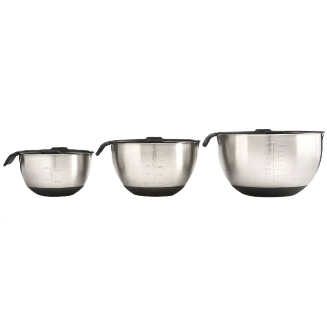 NAPOLEON NAPOLEON 3 Piece Stainless Steel Marinating Bowl Set