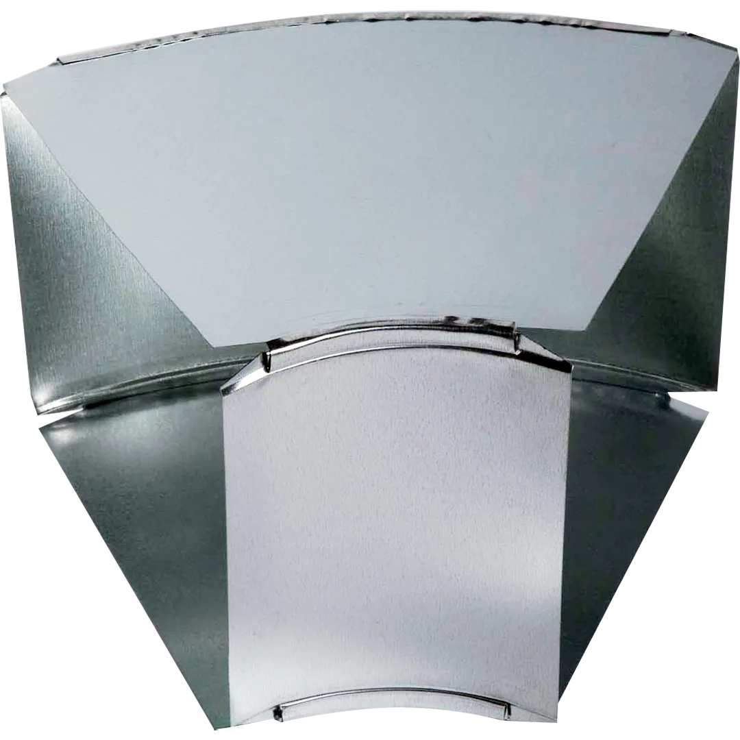 45° Side Angle Elbows With 6" Radius - Assembled - 28 Gauge 45° Side Angle Elbows With 6" Radius - Assembled - 28 Gauge