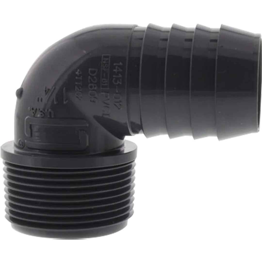 Black Poly. 90° Street Elbows - Insert x MIPT Black Poly. 90° Street Elbows - Insert x MIPT