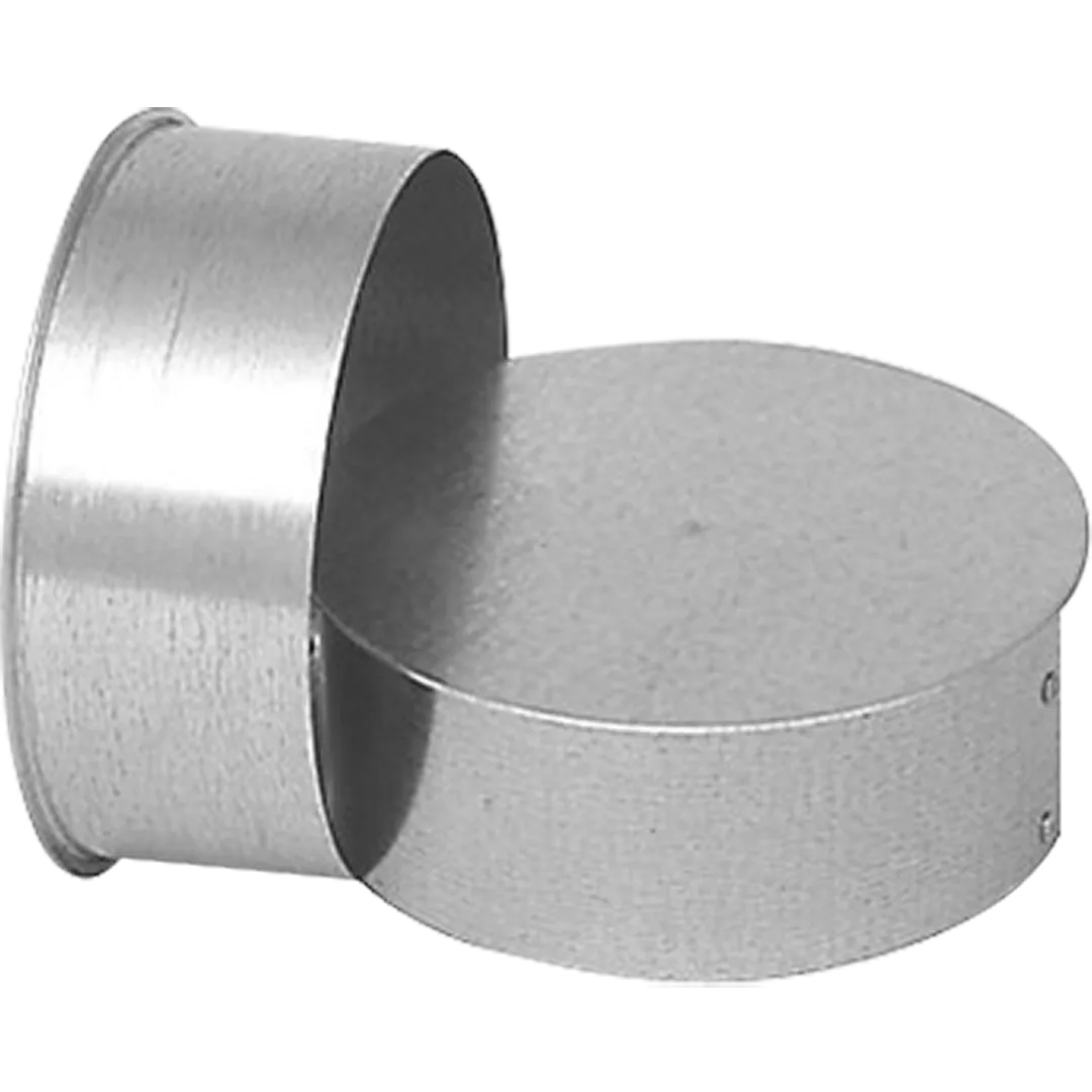 Galvanized Non-Crimped End Caps - Large End - 26 Gauge