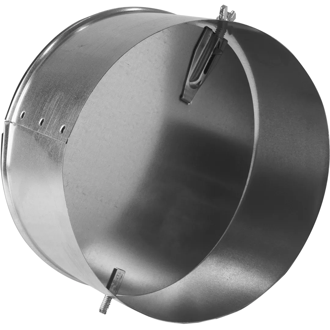 Galvanized Spin Collar With Damper - 26 Gauge Galvanized Spin Collar With Damper - 26 Gauge