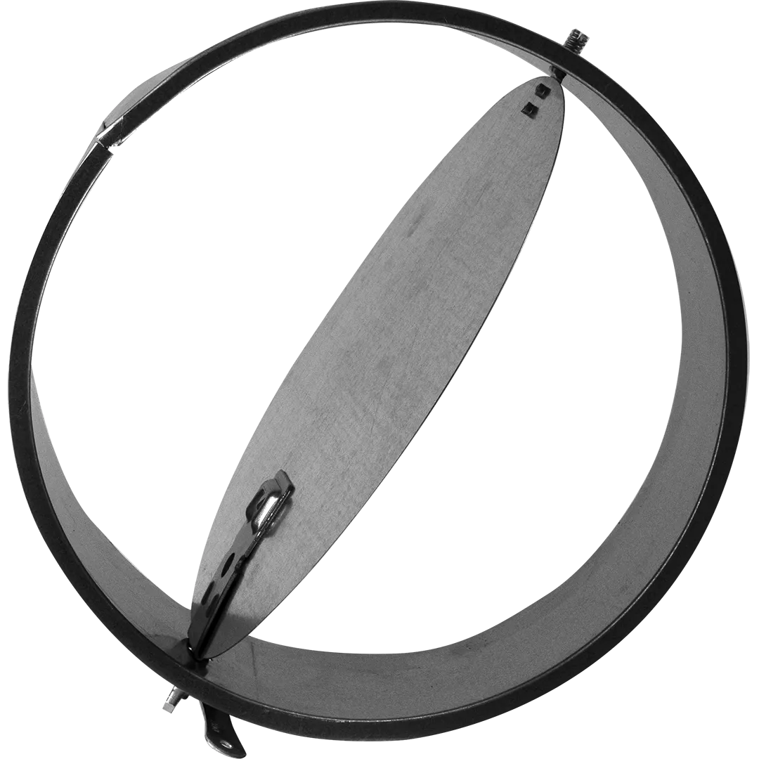 Galvanized Spin Collar With Damper - 28 Gauge Galvanized Spin Collar With Damper - 28 Gauge