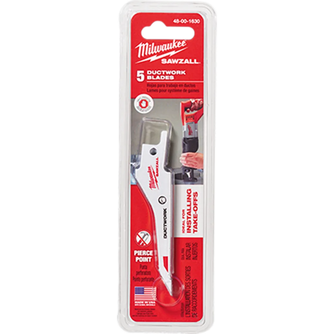 MILWAUKEE MILWAUKEE SAWZALL Ductwork Blades - 5 Pack