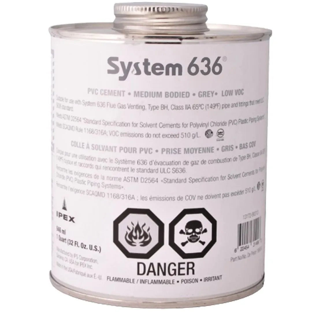 IPEX IPEX System 636 PVC Cement - Medium Bodied IPEX IPEX System 636 PVC Cement - Medium Bodied