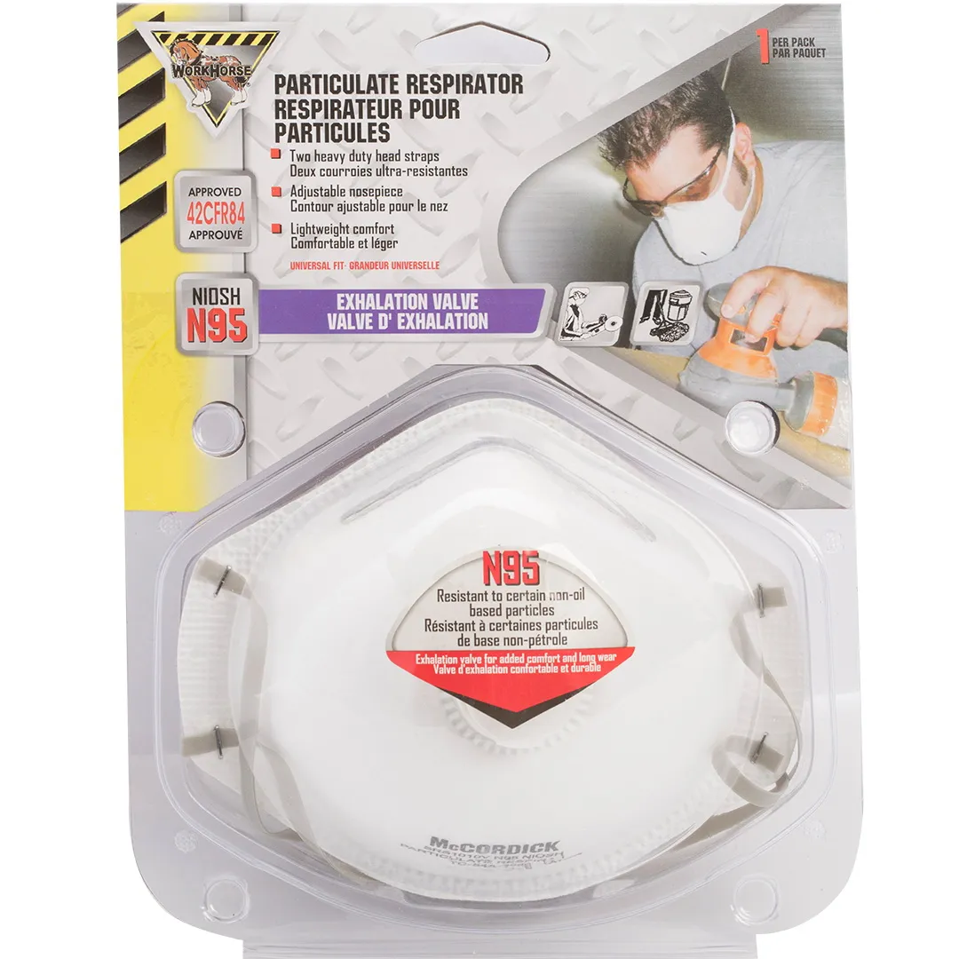 MCCORDICK MCCORDICK Workhorse N95 Disposable Particulate Respirator MCCORDICK MCCORDICK Workhorse N95 Disposable Particulate Respirator