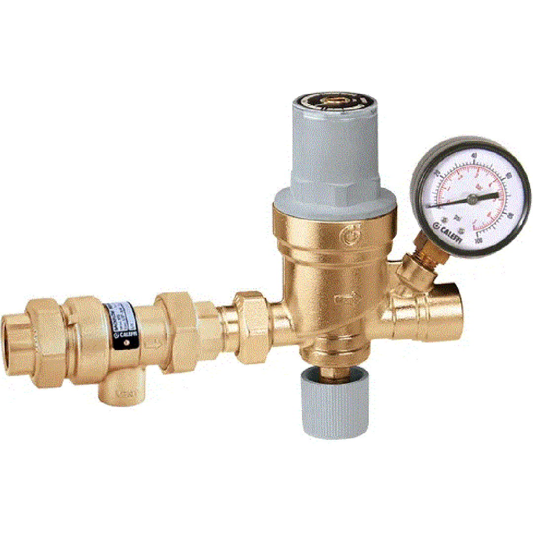 CALEFFI CALEFFI Autofill Automatic Filling Valve With Backflow Preventer And Pressure Gauge