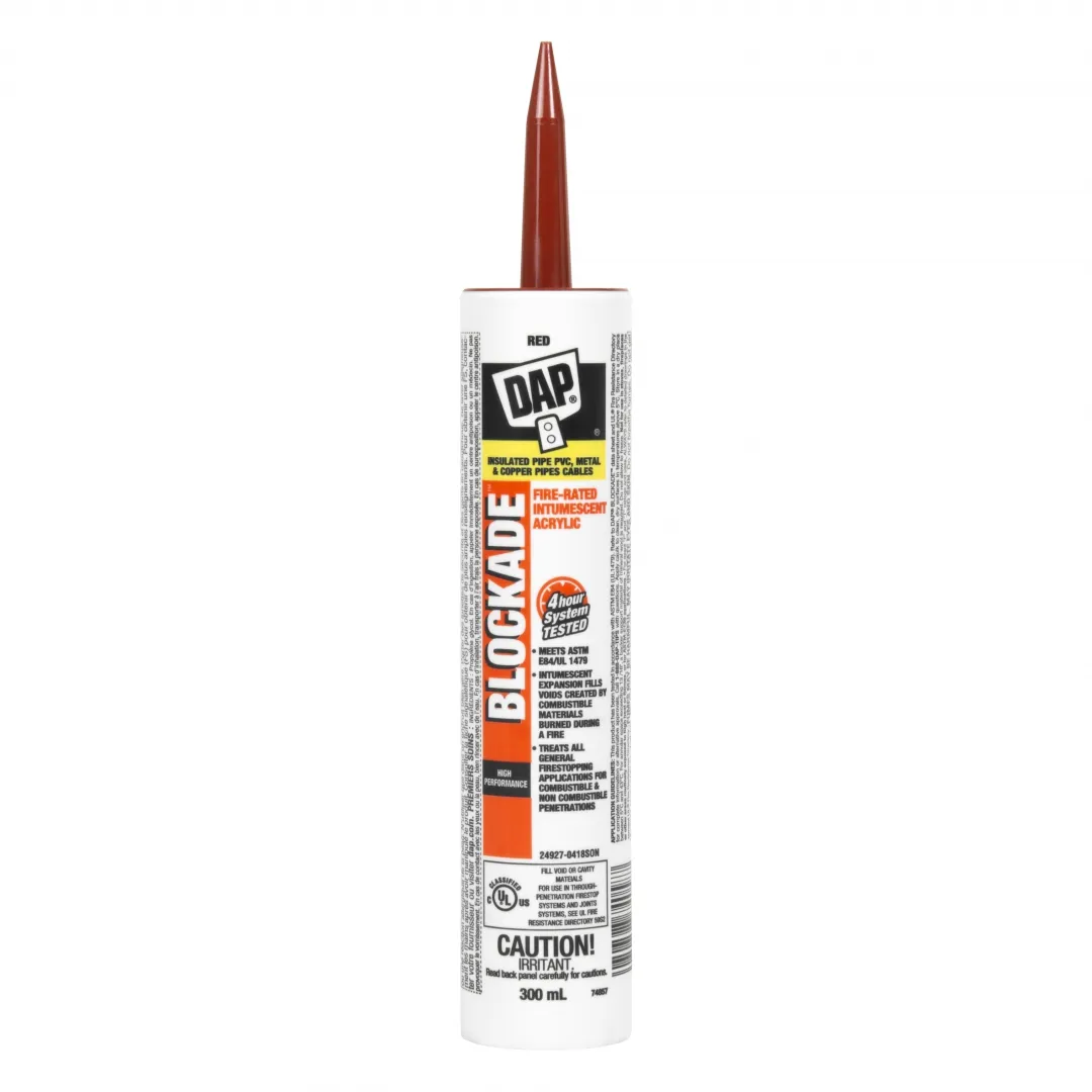 DAP DAP Blockade Intumescent Fire-Rated Acrylic Latex Sealant DAP DAP Blockade Intumescent Fire-Rated Acrylic Latex Sealant