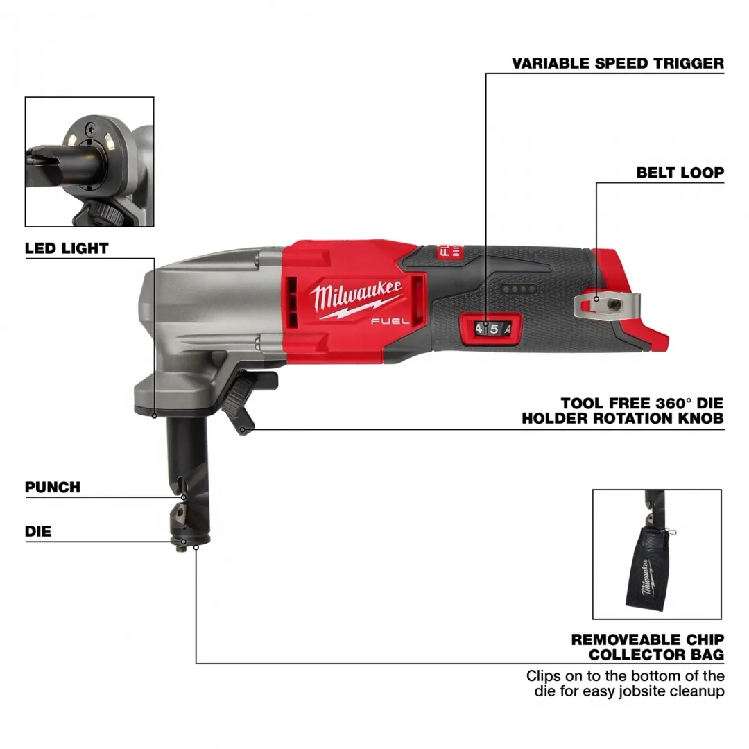 MILWAUKEE MILWAUKEE M12 FUEL 16 Gauge Variable Speed Nibbler MILWAUKEE MILWAUKEE M12 FUEL 16 Gauge Variable Speed Nibbler
