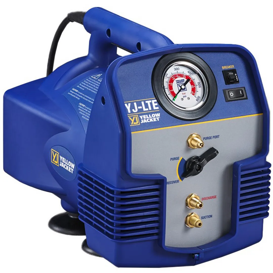 YELLOW JACKET YELLOW JACKET YJ-LTE Refrigerant Recovery System 1/2 HP YELLOW JACKET YELLOW JACKET YJ-LTE Refrigerant Recovery System 1/2 HP