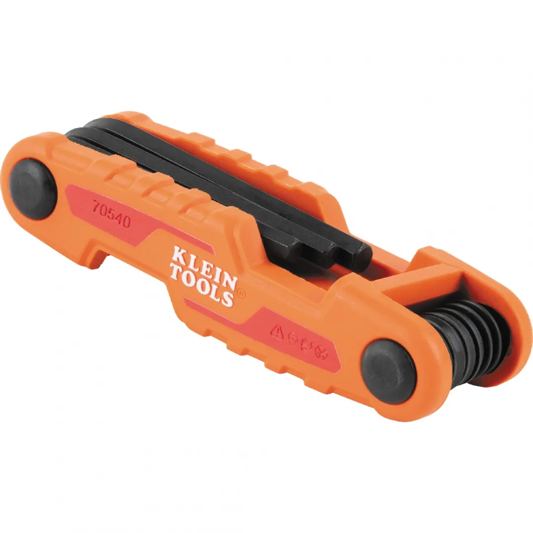 KLEIN TOOLS KLEIN TOOLS 9-Key SAE Folding Compact Folding Hex Key Set KLEIN TOOLS KLEIN TOOLS 9-Key SAE Folding Compact Folding Hex Key Set